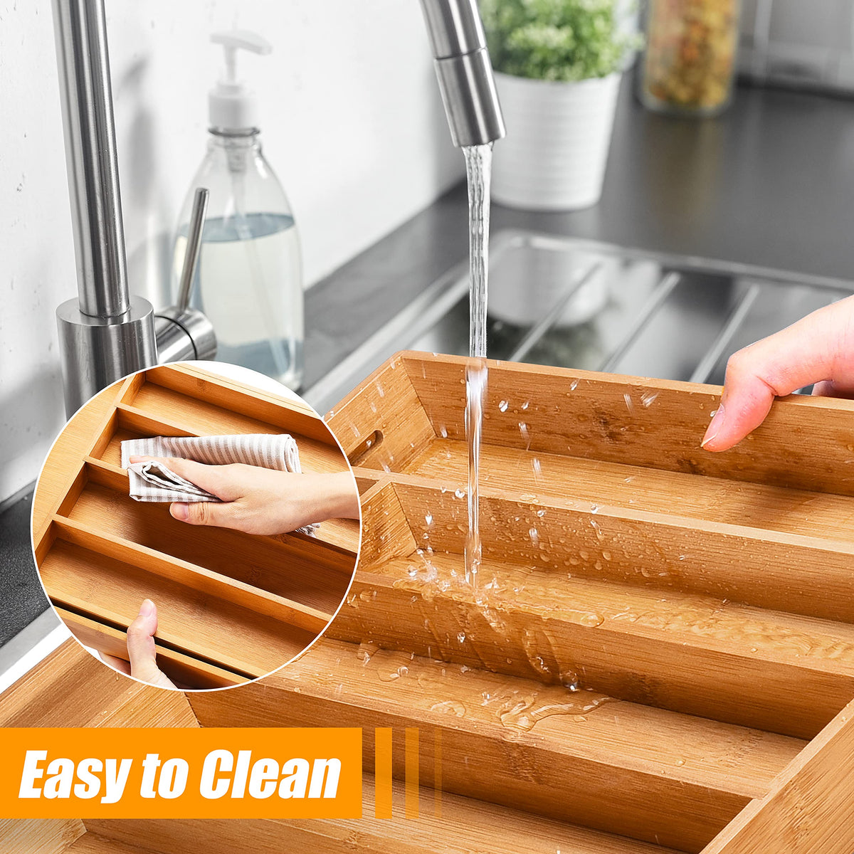 Bellsal durable odor-free bamboo organizer for daily use with natural material