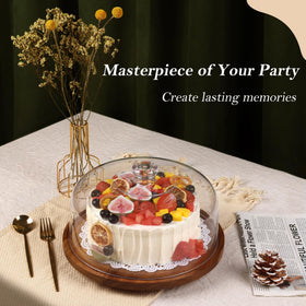 Bellsal turntable base allows easy cake slicing and smooth presentation