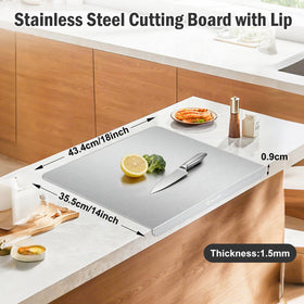 Belothi 18x14 surface offers ample space for veggies and meat prep.