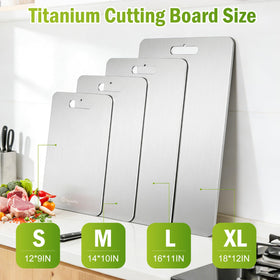 Belothi titanium cutting board dual-side design for organized prep