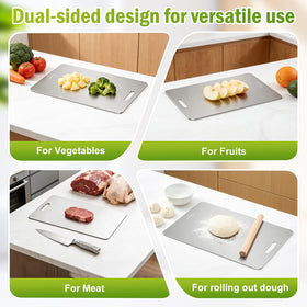 Belothi titanium cutting board non-porous surface prevents odors and leaks