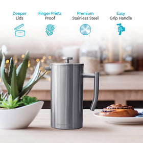 Belwares 304 stainless steel with double-wall insulation preserves heat