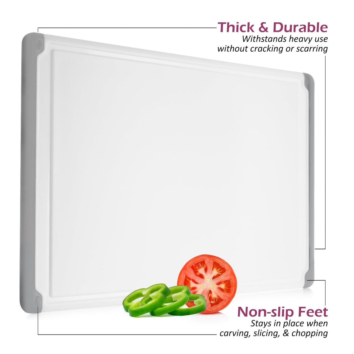 Belwares BPA-free cutting board is safe and easy to clean.