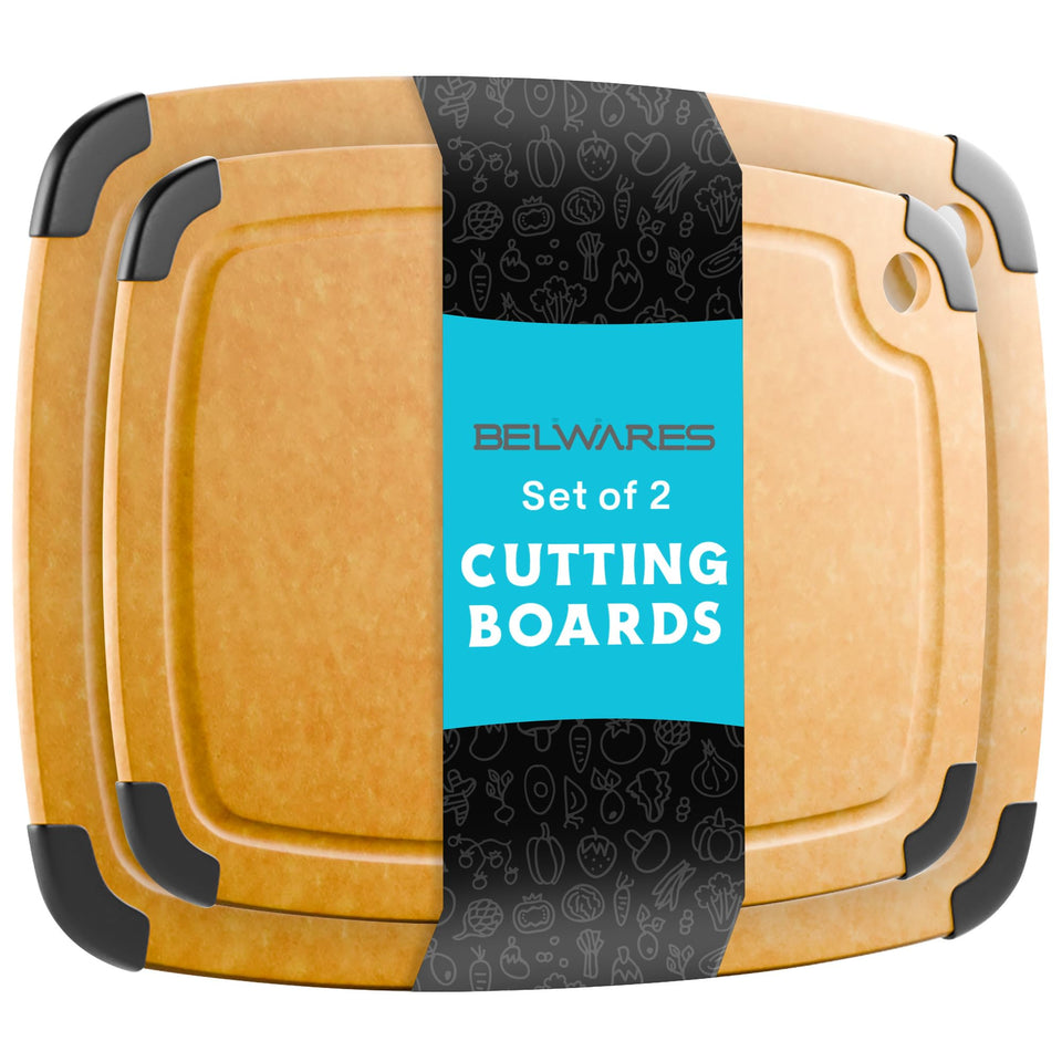 Belwares cutting board large 14-5x11 offers generous prep space for big ingredients.