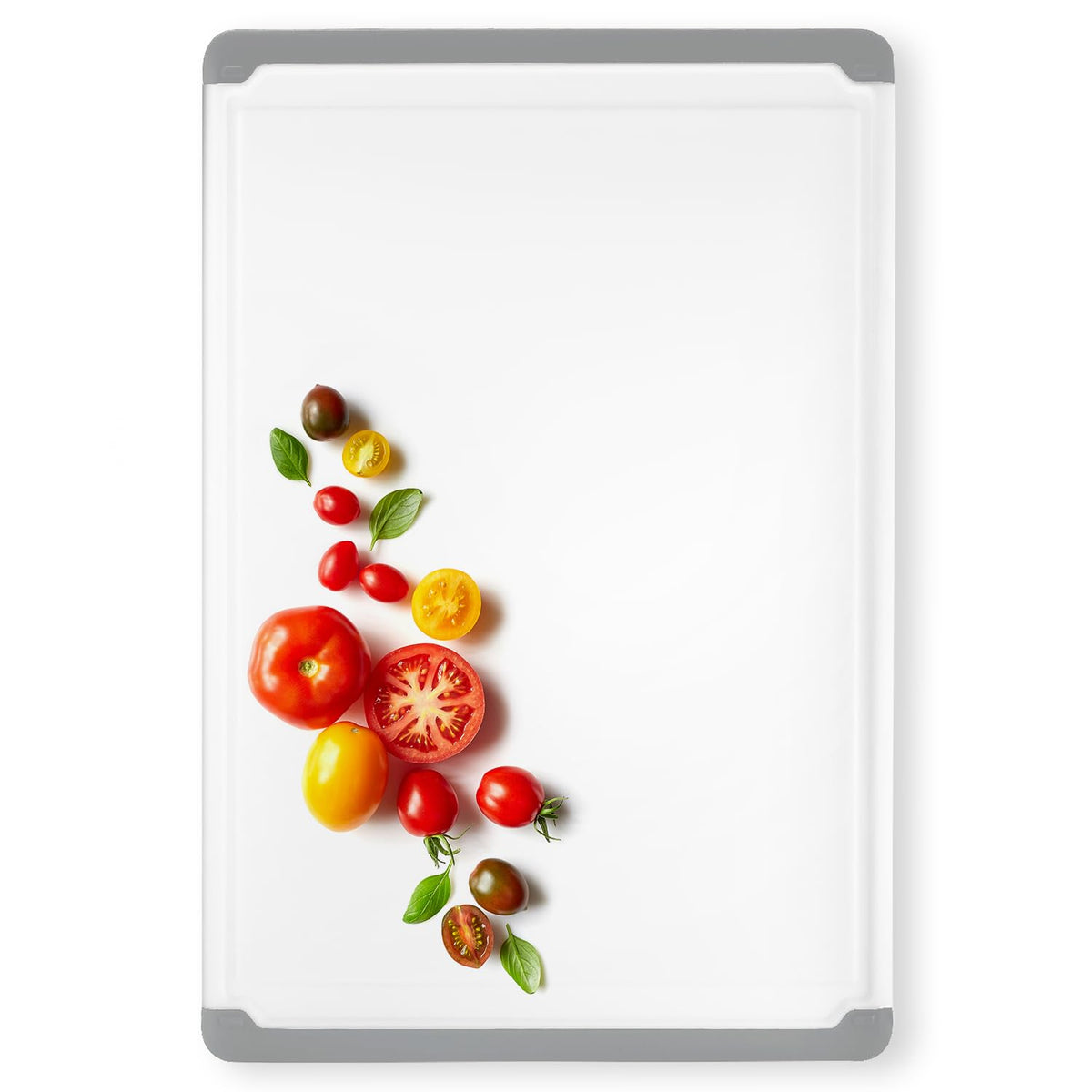 Belwares large-surface cutting board gives ample room for meats and vegetables.