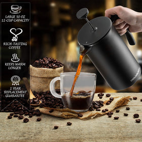 Belwares French Press also works as tea press for loose leaf tea.