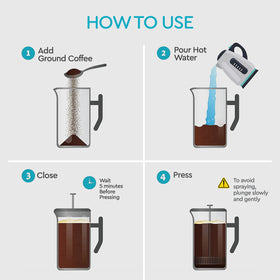 Belwares French Press includes two extra filters for long-term value.