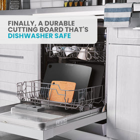 Belwares heat-resistant cutting board endures up to 350°F for near hot tasks.