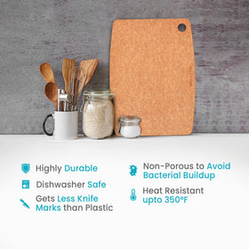 Belwares board surface is knife-friendly, reducing scars during prep.