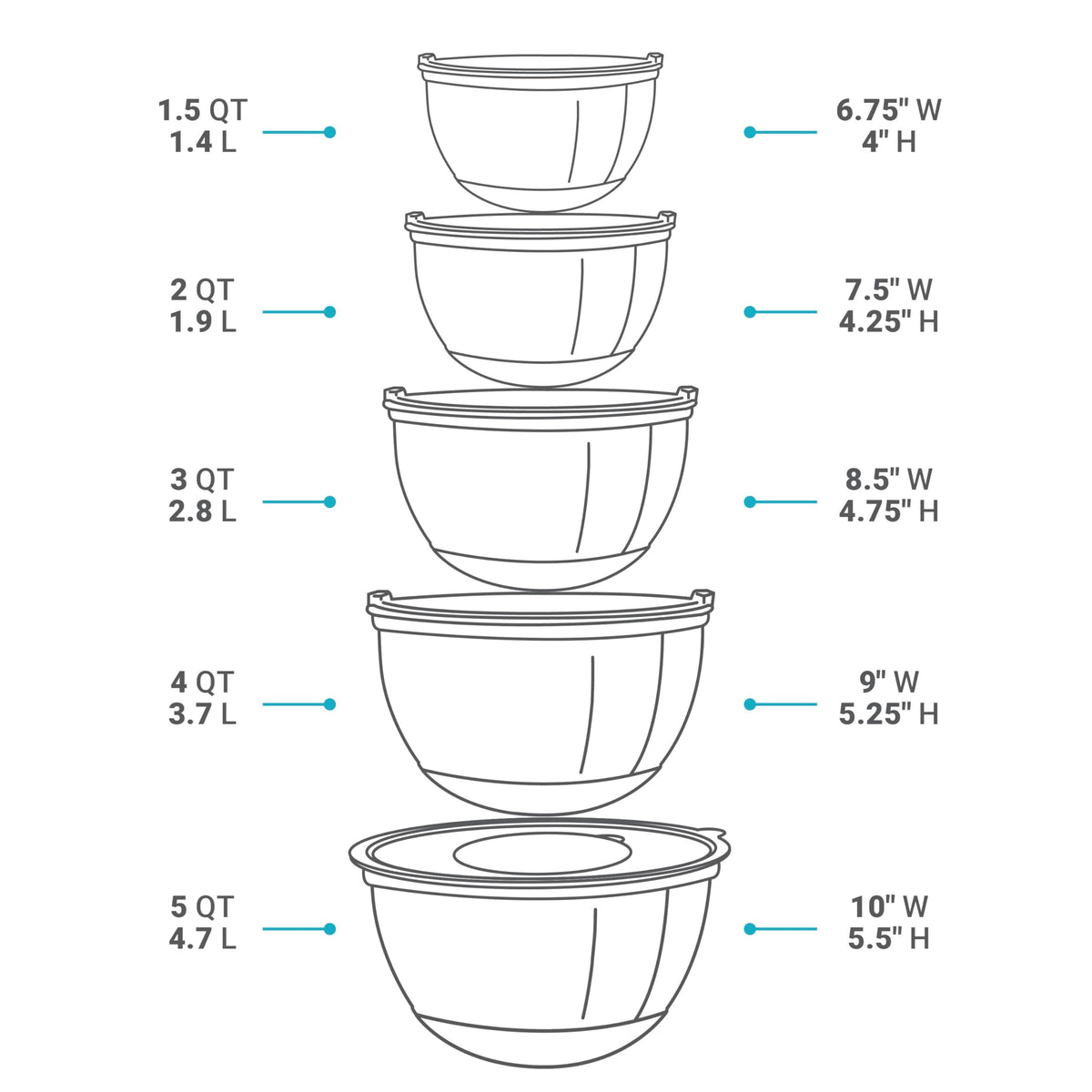 Belwares bowls with airtight lids for prep and fridge storage, preserving freshness.