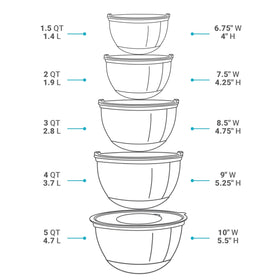 Belwares bowls with airtight lids for prep and fridge storage, preserving freshness.