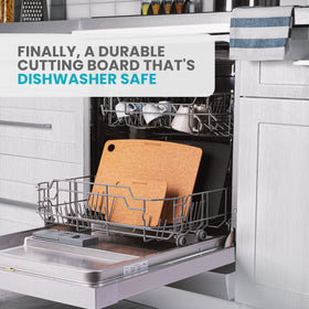 Belwares thin, lightweight board stores easily on a hook.