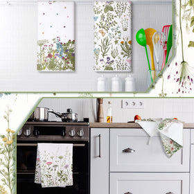 Bencailor fast drying polyester towel demonstrates moisture absorption in a kitchen scene.