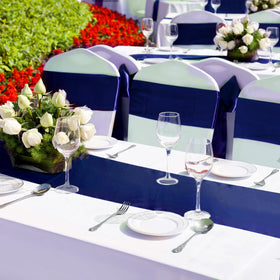 Bencailor satin runner can be joined to cover longer tables.