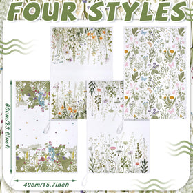 Bencailor white and green leaves towel design brightens the kitchen space.