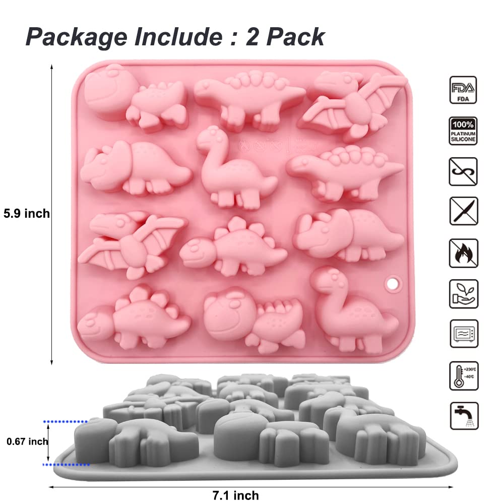 BENEKIY 3D dinosaur mold for easy release and detailed shapes.