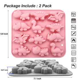 BENEKIY 3D dinosaur mold for easy release and detailed shapes.