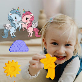 BENEKIY 2-pack unicorn molds 8-cavity dishwasher-safe silicone molds.