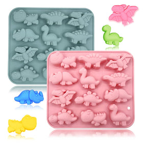 BENEKIY dinosaur molds 12 cavities for colorful treats.