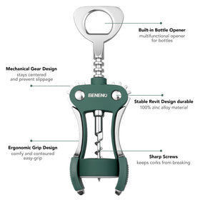 Beneno built-in bottle opener adds quick caps and versatility.