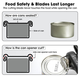 Beneno can opener direction marking guides blade control for beginners.