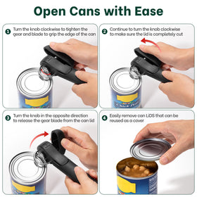 Beneno can opener uses Japanese DC53 steel for durable performance.