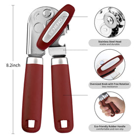 Beneno can opener with soft grip handle for comfortable use.