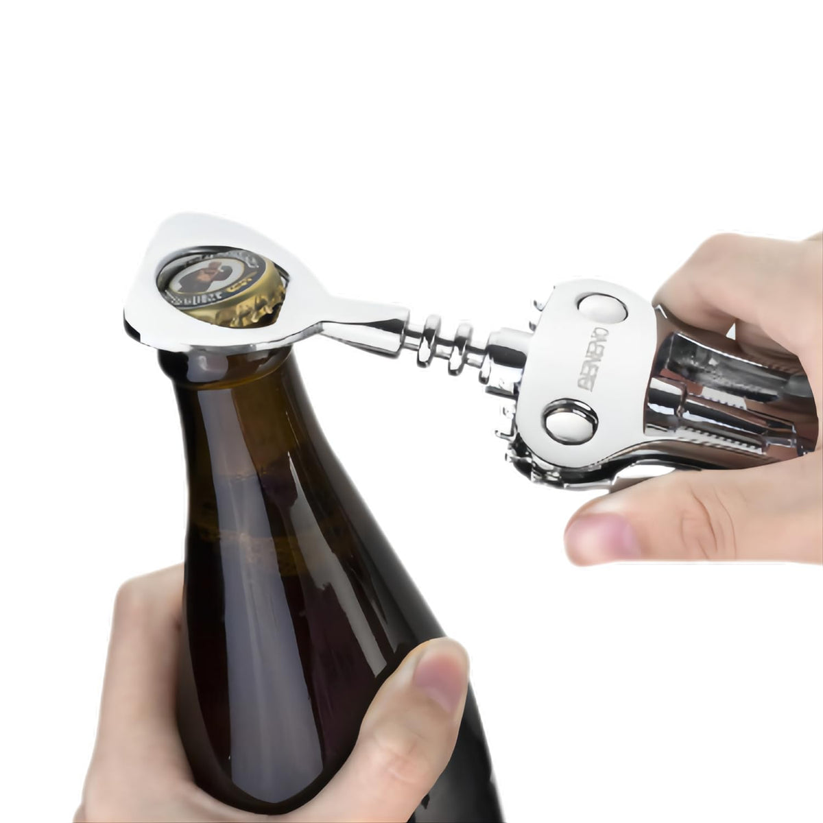 Beneno corkscrew action centers on cork for steady extraction