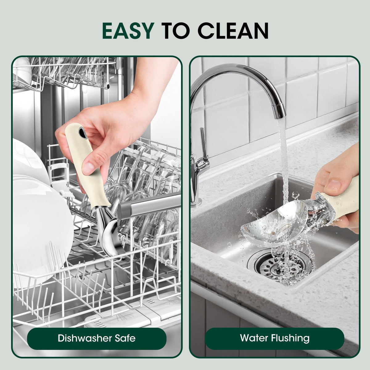 Beneno dishwasher-safe design simplifies cleanup after desserts.