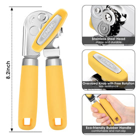 Beneno can opener features razor-sharp carbon steel blade for clean cuts