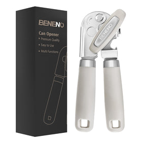 Beneno heavy-duty can opener with magnet safely lifting lids