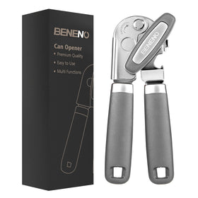 Beneno heavy duty can opener with magnet for smooth cutting and lid lifting