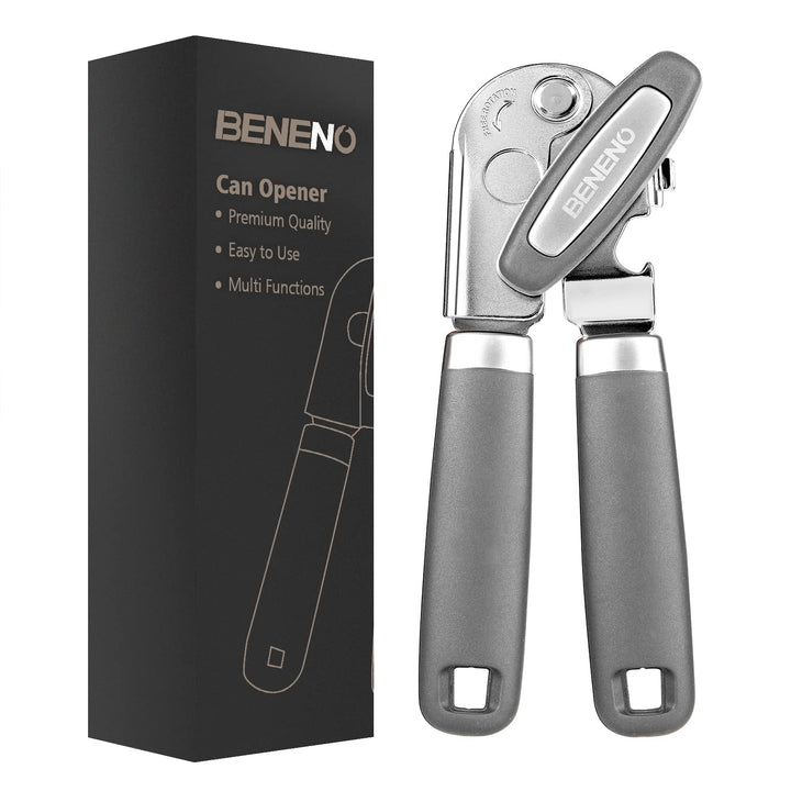 Beneno heavy duty can opener with magnet for smooth cutting and lid lifting