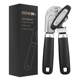 Beneno heavy-duty hand can opener with magnet for safe lid removal