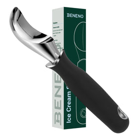 Beneno heavy-duty ice cream scoop front view showing sturdy zinc alloy construction for longevity