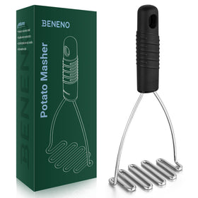 Beneno heavy-duty potato masher with soft grip handle for comfortable, effortless mashing