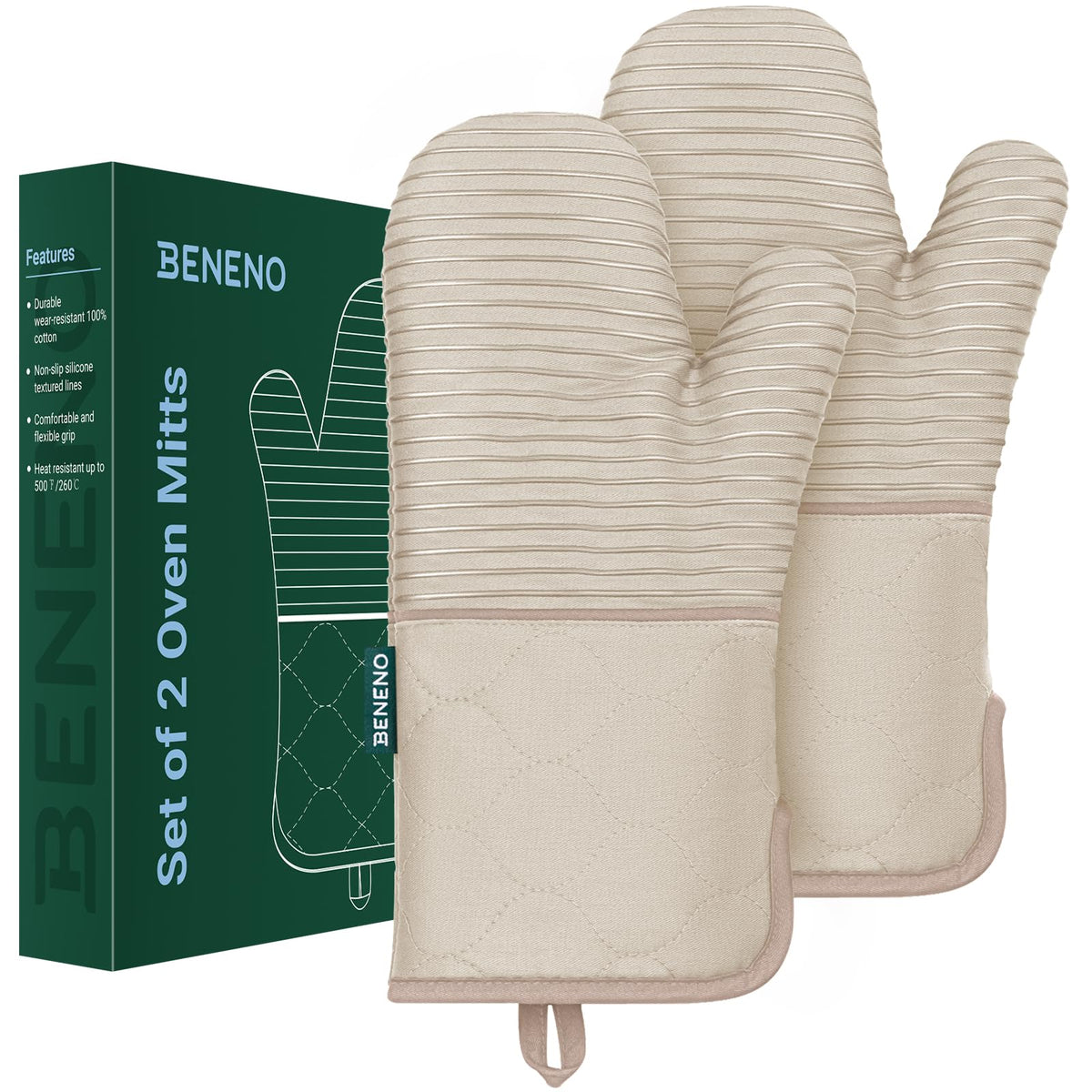 Beneno silicone textured grip moves with your hands for steady handling