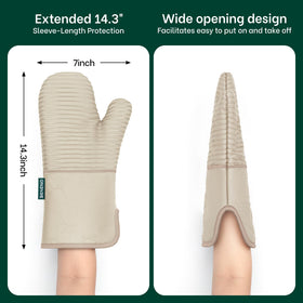 Beneno oven mitts are machine washable for easy maintenance