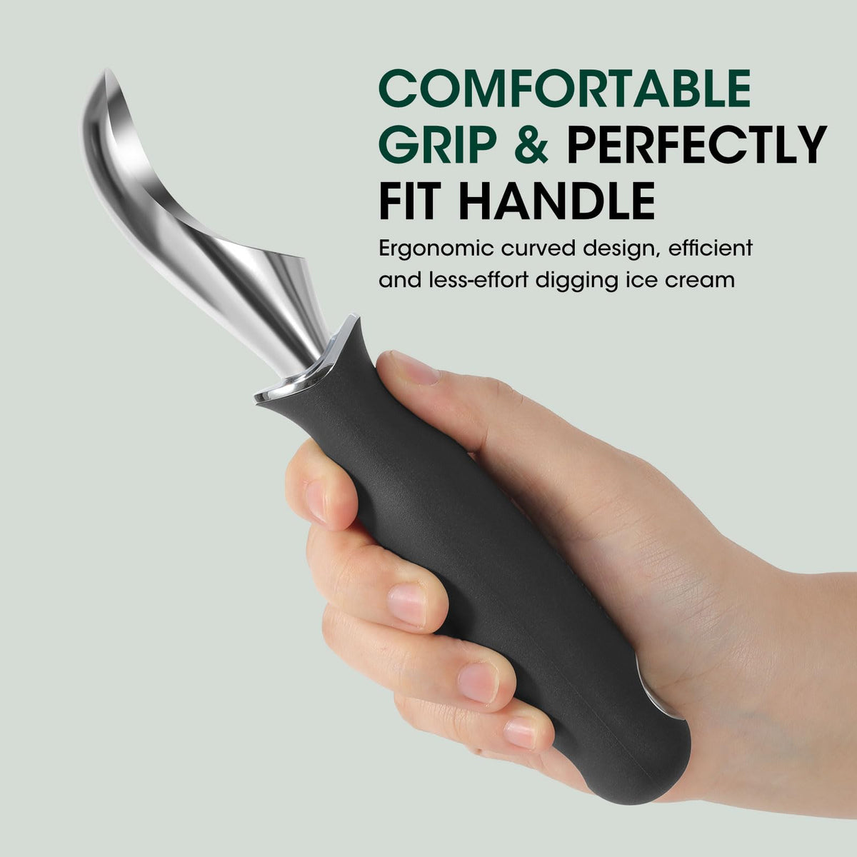 Beneno polished edge enables silky cuts through hard ice cream