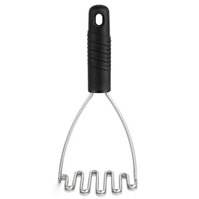 Beneno potato masher in action mashing potatoes and soft vegetables