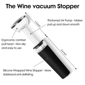 Beneno silicone vacuum stopper preserves wine flavor after opening.