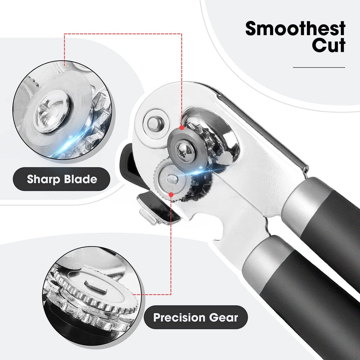 Ergonomic soft-grip handle for comfortable use and reduced hand fatigue