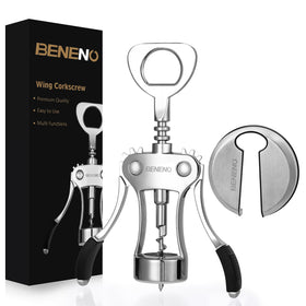 Beneno wing corkscrew with balanced leverage for smooth cork removal