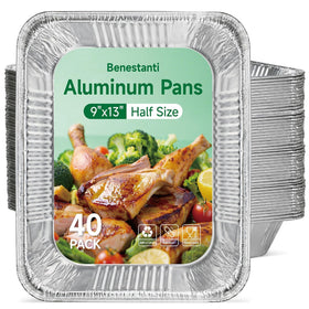 Benestanti 9x13 inch pans top view for bulk meal prep and serving