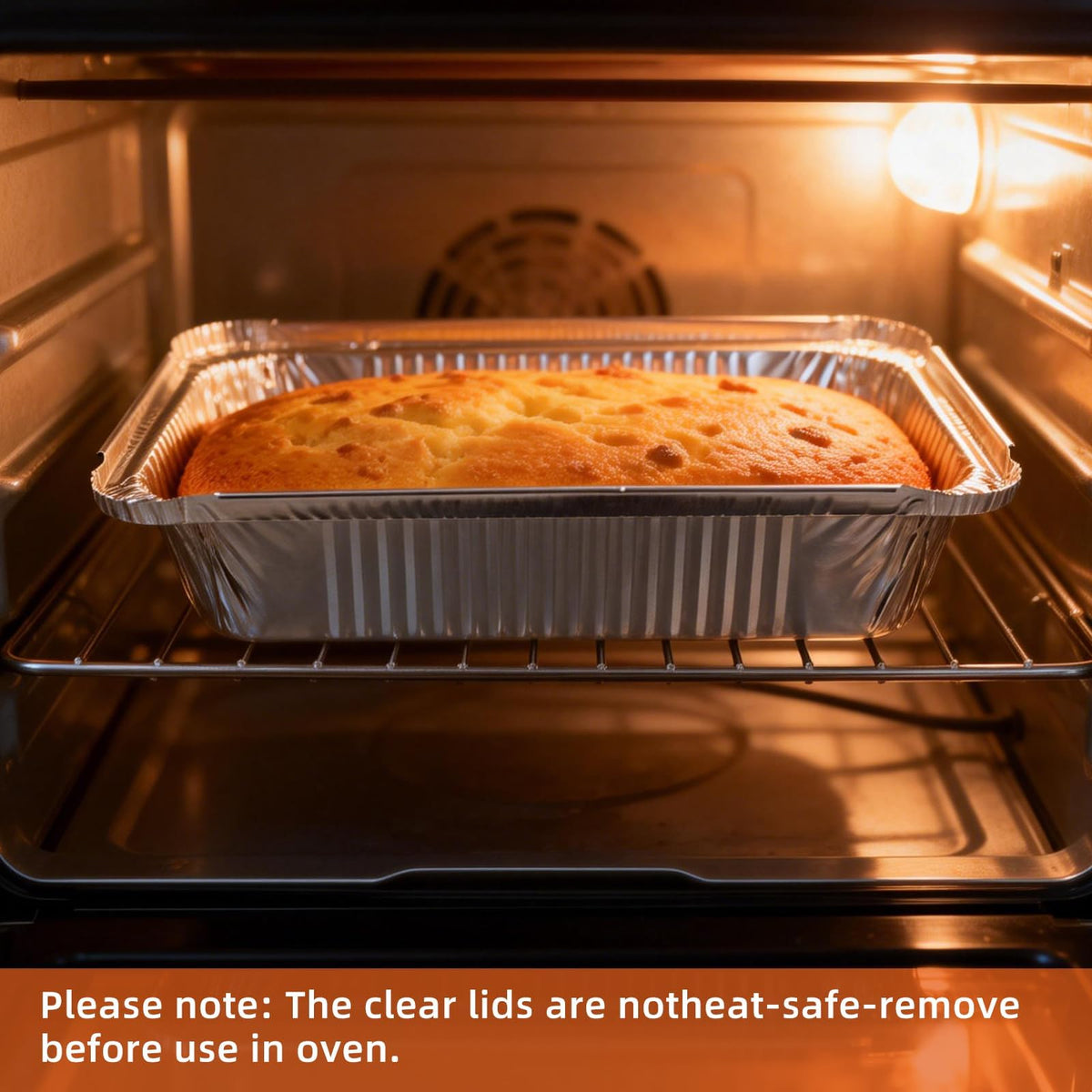 Benestanti aluminum pans with lids ready for freezing and long-term storage.