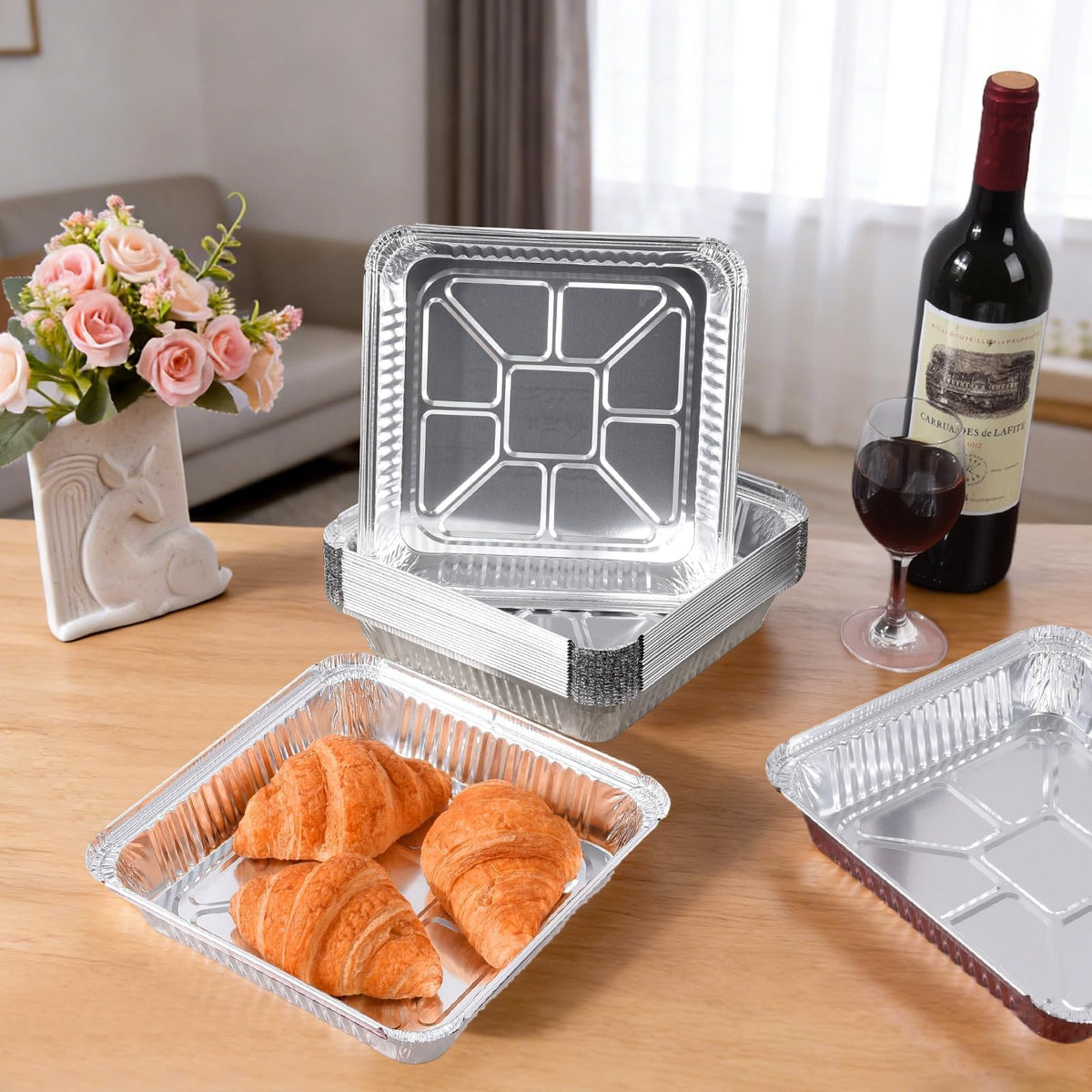 Benestanti catering-friendly disposable bakeware simplifies serving at events