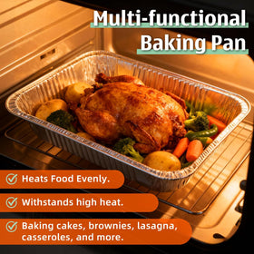 Benestanti foil pans with lids for baking and easy storage