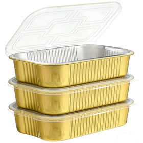 Benestanti gold pan lid on demonstrates airtight chear lids for secure storage
