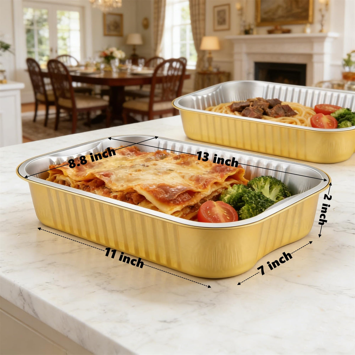 Benestanti pan with recessed handles ready for easy transport