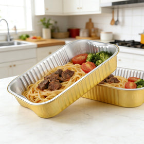 Benestanti gold pan in oven-safe shot demonstrates heat tolerance up to 500°F